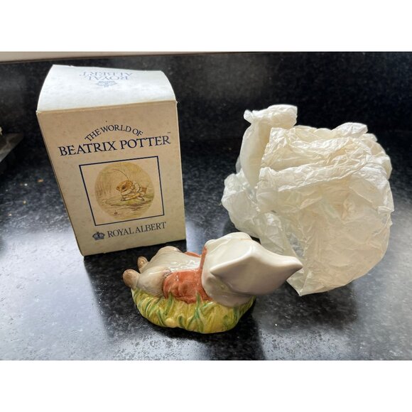 Vintage Beatrix Potter Benjamin Wakes Up BP6a Figurine Royal Albert 1990 F Warne - Picture 2 of 7